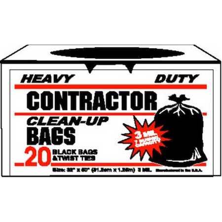 Primrose Plastics 11520-EAST 20 Count, Heavy Duty Contractor Garbage & Refuse Bag, 20PK PR576803